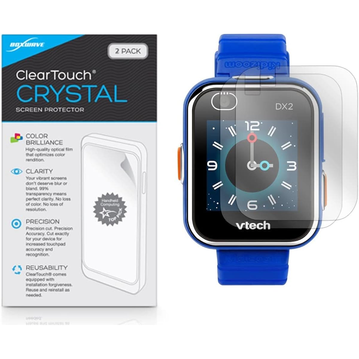 VTech Kidizoom DX2 Screen Protector BoxWave [ClearTouch Crystal (2 Pack)] HD Film Skin - Protect your VTech Kidizoom DX2 from Scratches