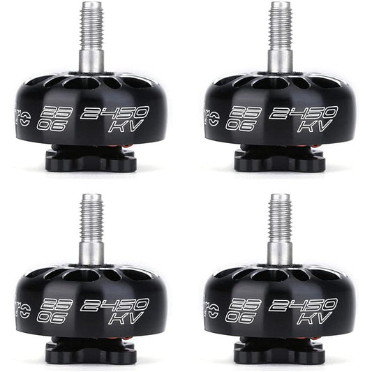 4pcs iFlight XING-E Pro 2306 2450KV Brushless Motor 4S QAV FPV Racing Drone Quadcopter Motor (Black)