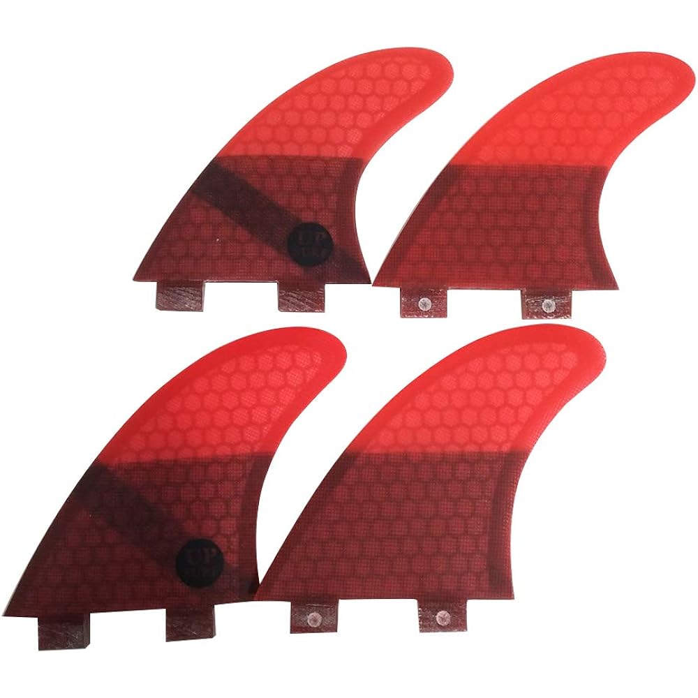 UPSURF Surfboard Fins Double Tabs K2.1 Size Set of 4 Surfing