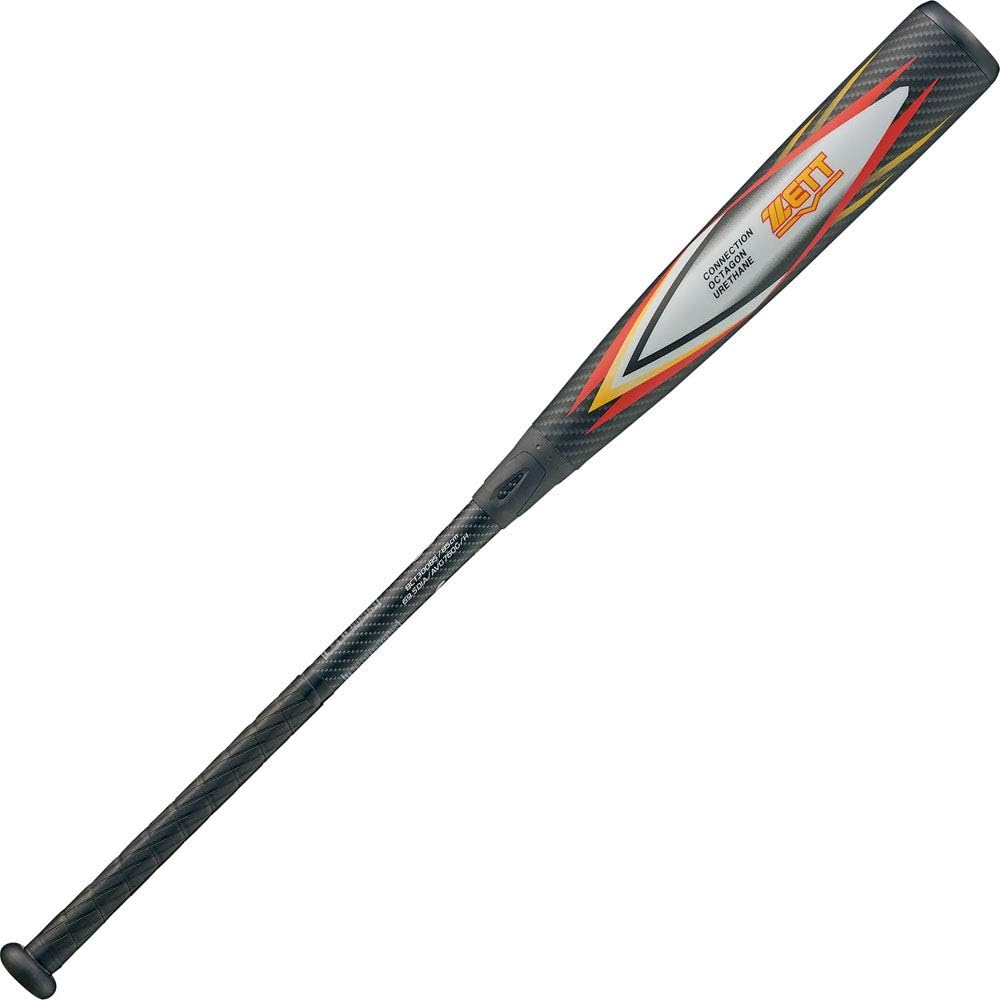 ZETT Soft Baseball Bat Battle Twin 2 FRP (Carbon) Black (1900) Comes with dedicated bat case