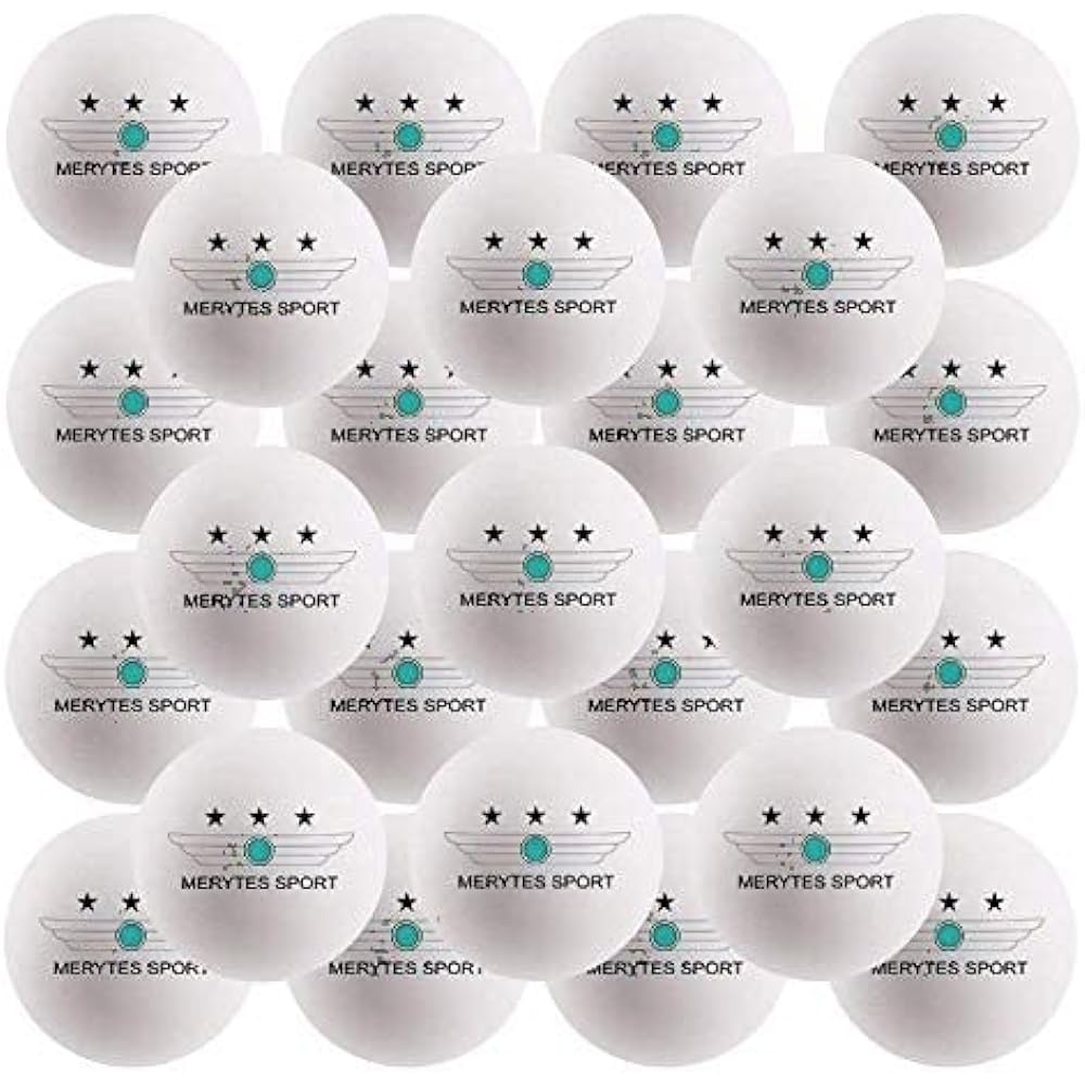 Merytes 120 Pack Professional Match Three Star Level Table Tennis Balls 40mm Ping Pong Balls