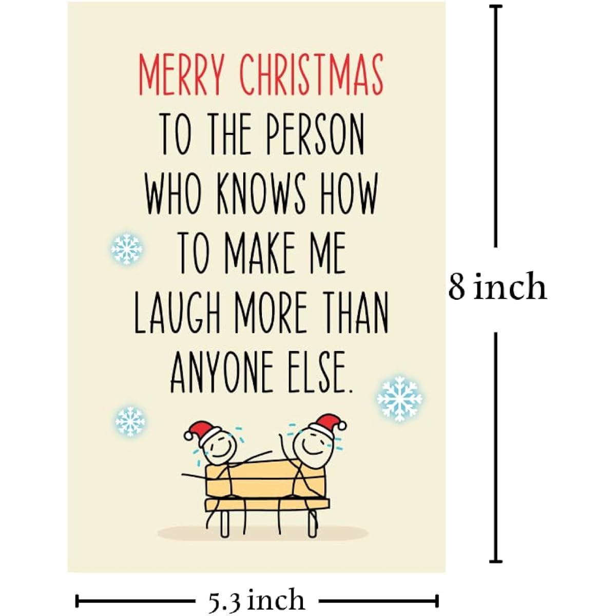 Cheerin Cute Christmas Cards for Husband and Wife - Whimsical Christmas Cards for Couples and Lovers - Memorable Gift for Husband, Wife, Boyfriend, Girlfriend, Man