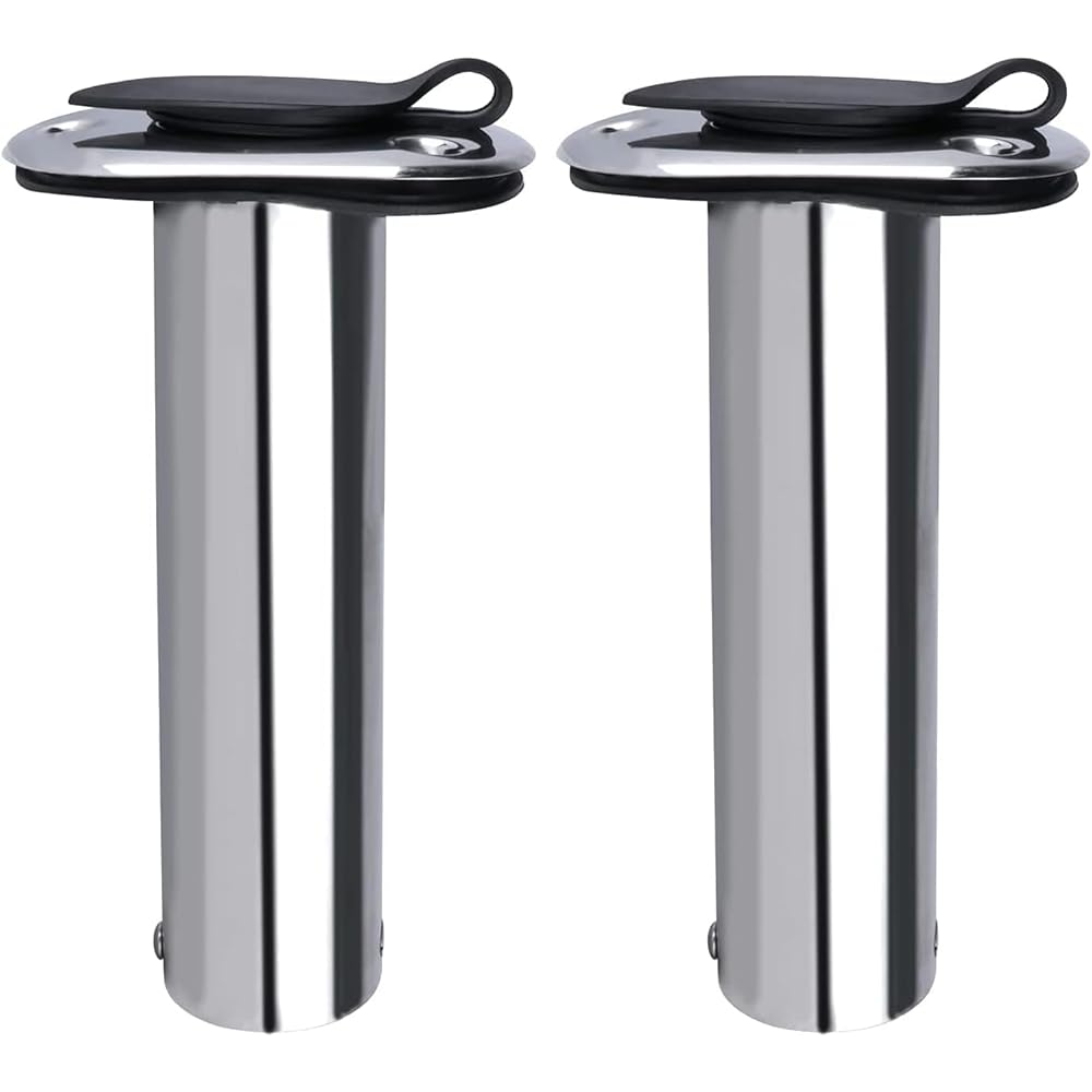 Amarine-made Stainless steel rod holder embedded in the gunwale straight 90 degree type internal hard guard specification 2 sets