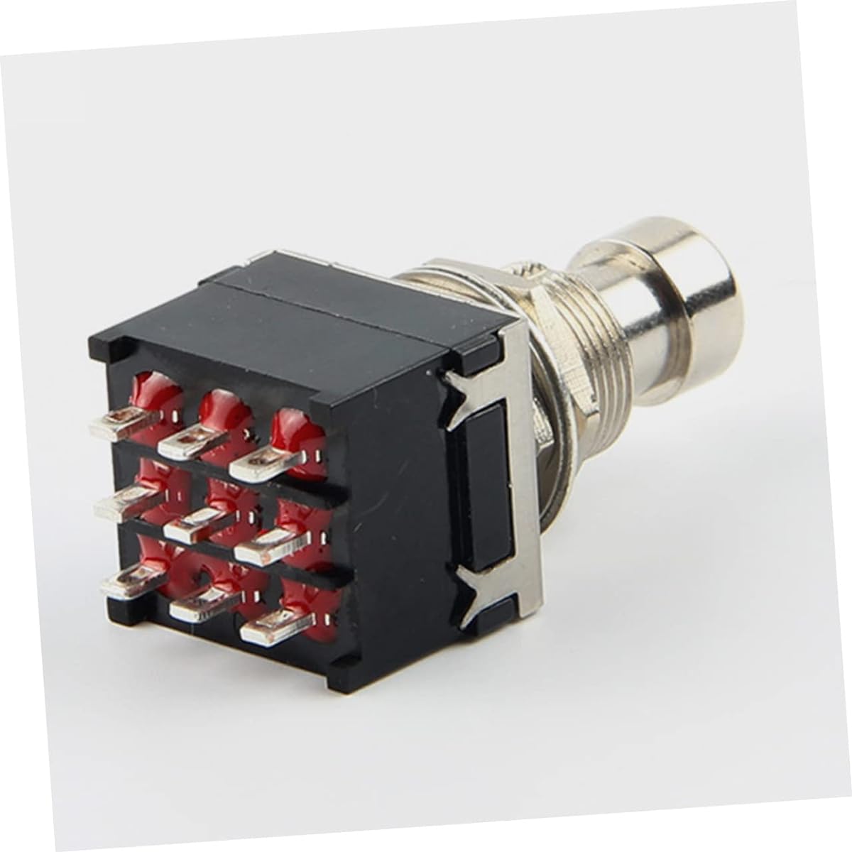 Vaguelly 20pcs Effector Switch Guitar Effector Metal Switch Guitar Effector Button Acoustic Guitar Foot Switch Push 2 Pedal Button Guitar Parts Dpd