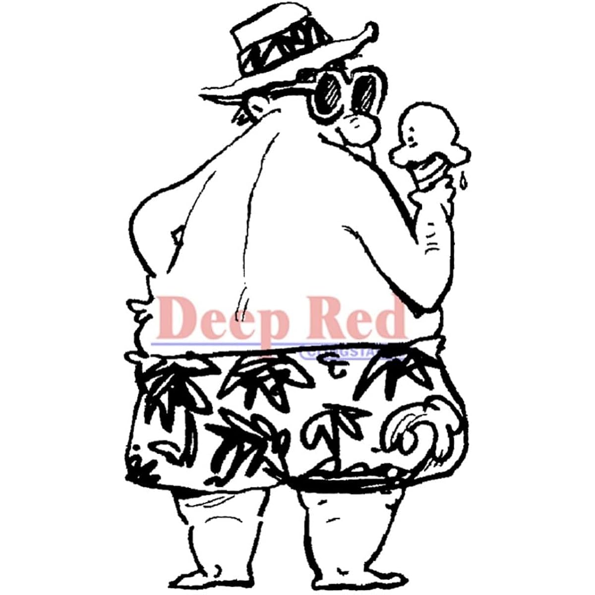 Deep Red Cling Stamp 2"X3"-Single Scoop (Parallel Import)