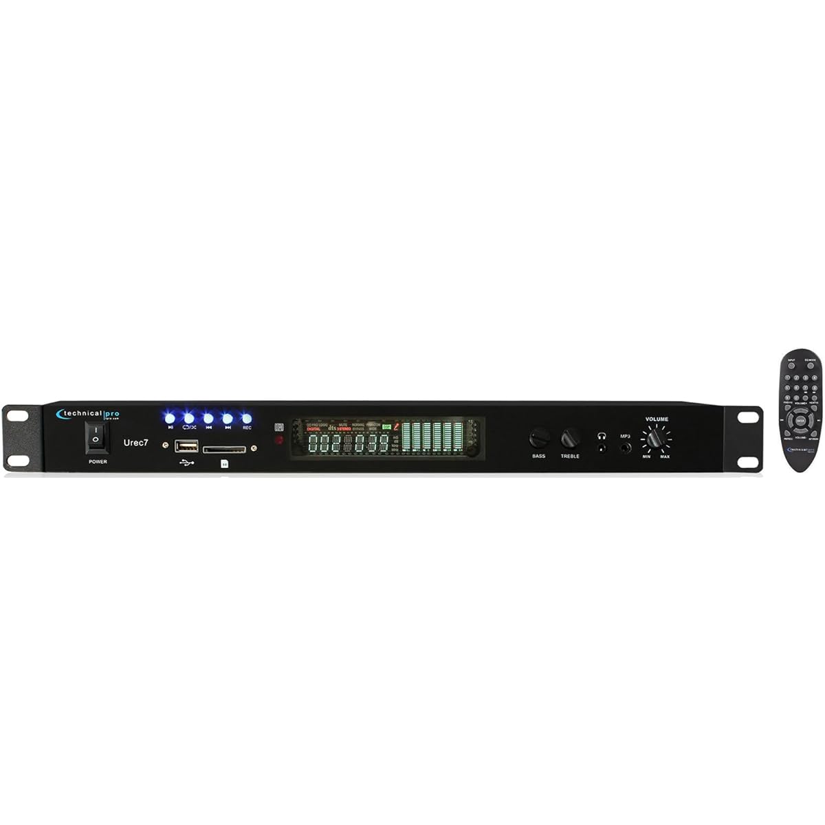 Technical Pro UREC7 Professional DJ 1U Rack Mountable USB/SD Recording Deck