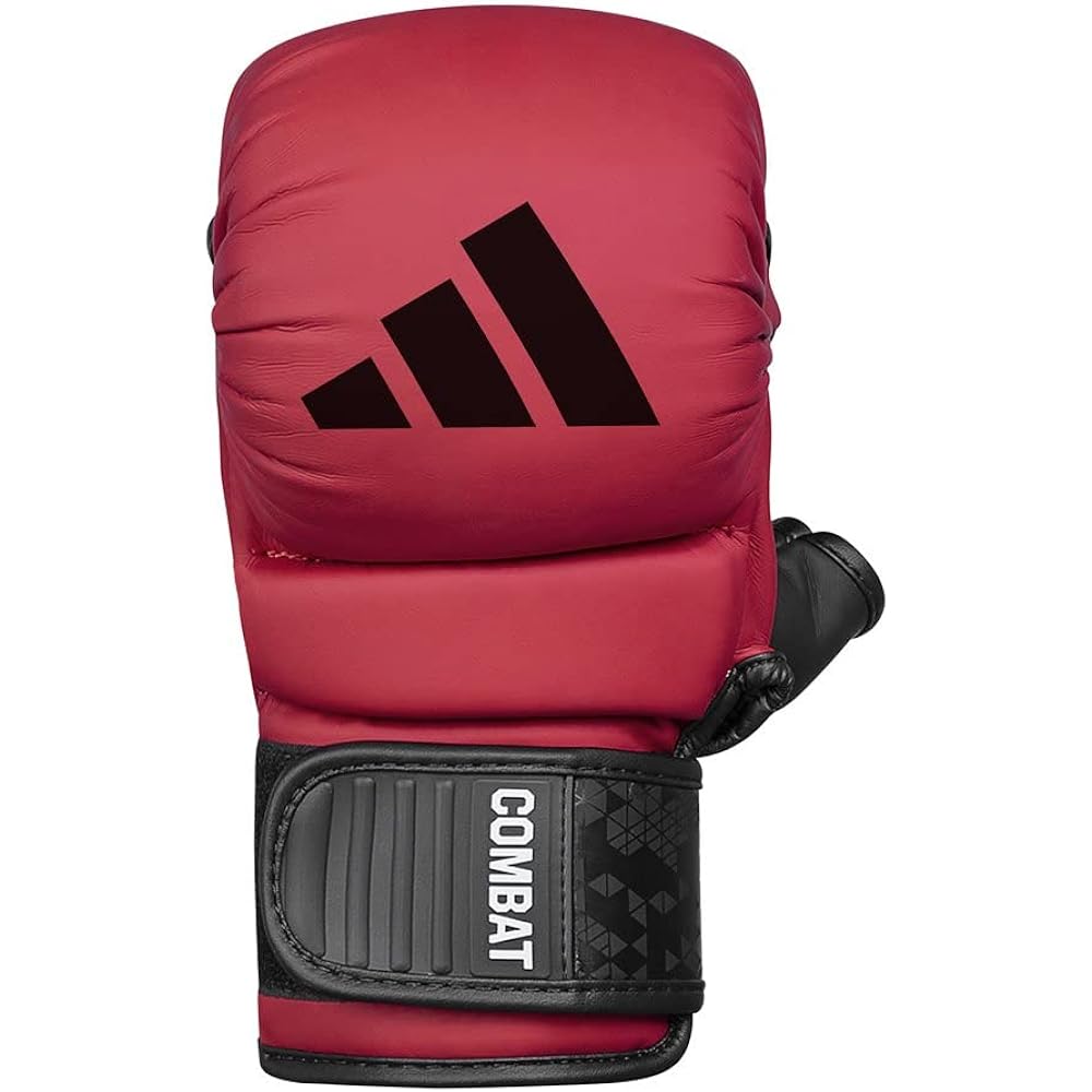 adidas Open Finger Gloves FLX3.0 Combat 50 TILT Sparring Grappling Gloves ADIC50GG //Adidas MMA Mixed Martial Arts (Medium, Red)