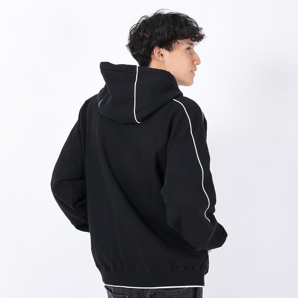 [Extra Large] Hoodie PIPING ZIP UP HOODED SWEATSHIRT Men's
