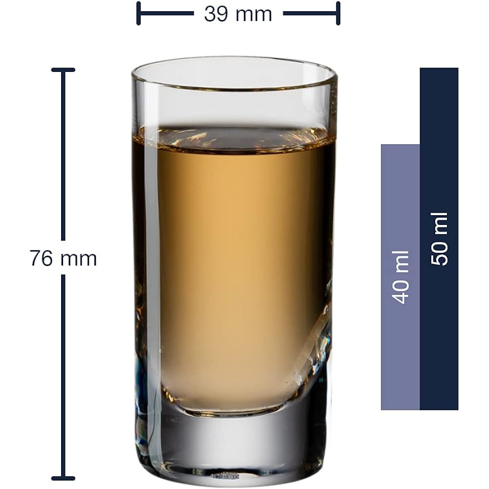 LEONARDO Tumbler Clear Size:∅3.9×H7.6cm Tumbler 50ml Easy+ 039615 6 pieces
