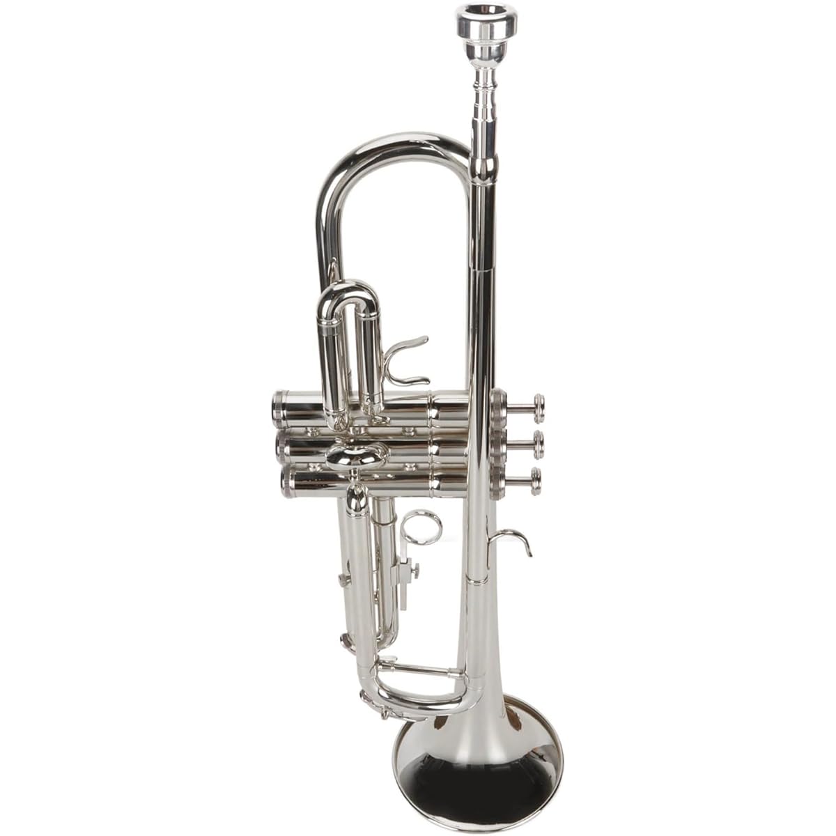 Trumpet Wind Instrument, Corrosion Resistant Bb Trumpet Set Nickel-Plated Process (Silver)
