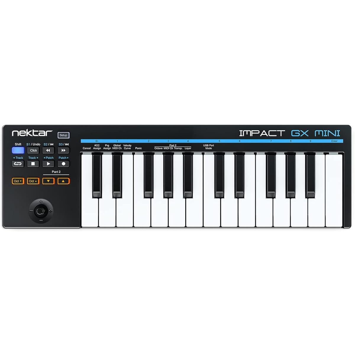 Nektar Technology Impact GX Mini MIDI Controller Keyboard Transport Button DAW Integration [Domestic Genuine Product] Black