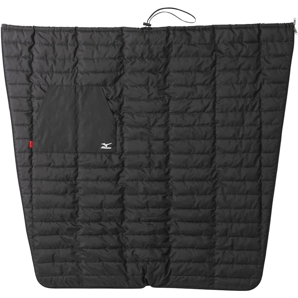 [Mizuno] [Heat-generating material] Tech fill warmer Kurumino cold protection blanket with storage bag Breath thermo water repellent C2JYA610 Black Free