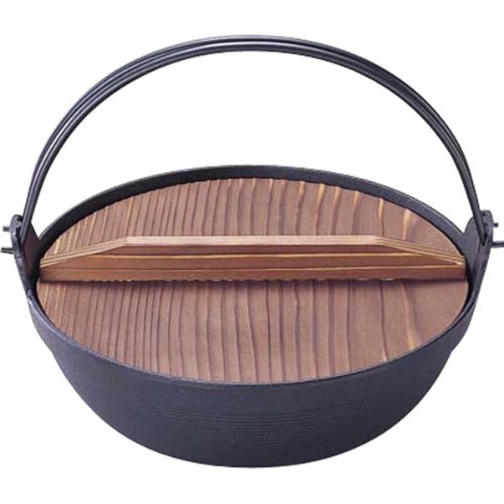Iwachu Furusato Pot, Deep Type 21, Black Baked, Inner Diameter 21cm, IH Compatible, Nanbu Ironware 21108