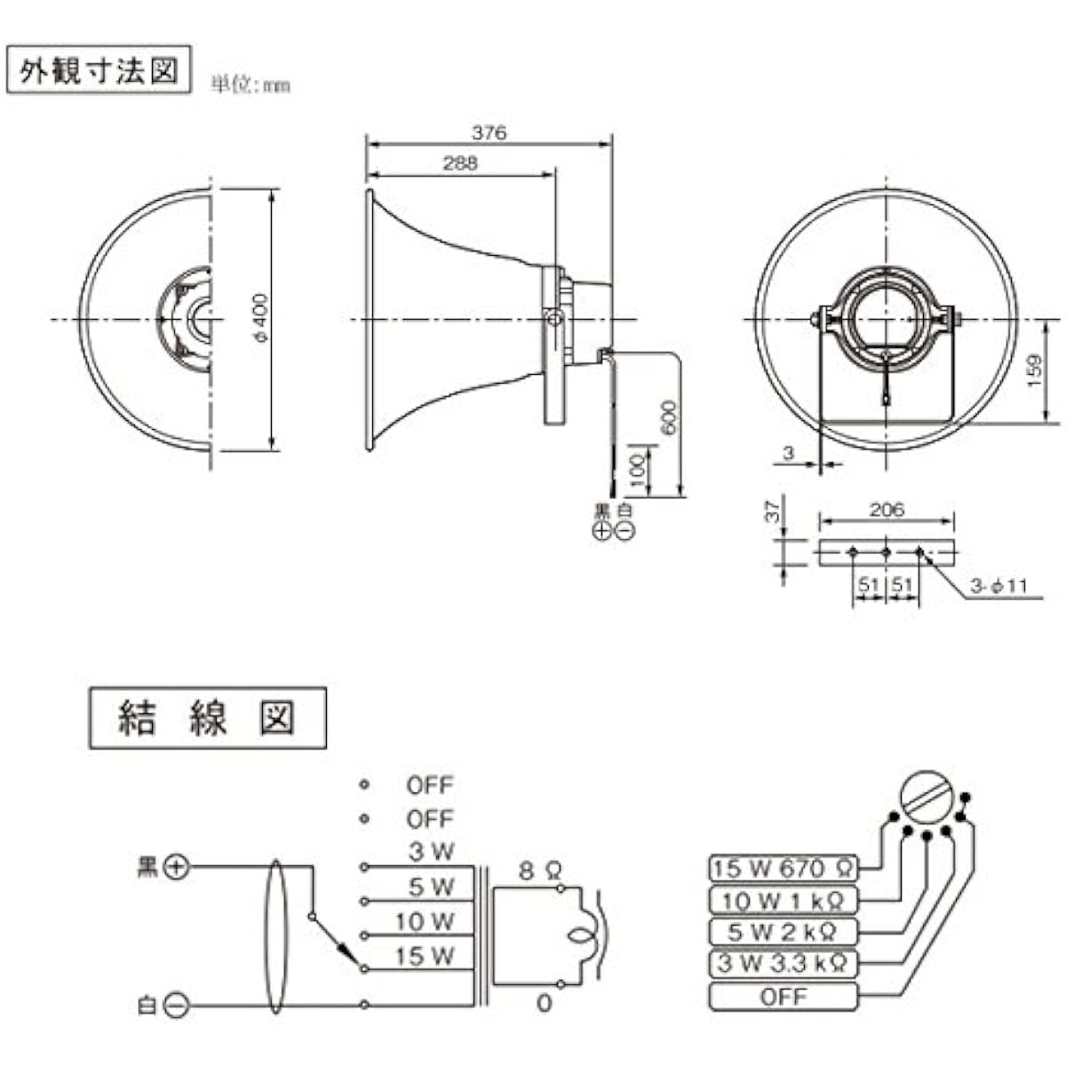 JVC Kenwood Victor SB-H915 Reflex Horn Speaker (15W) [Manufacturer's Order Item]