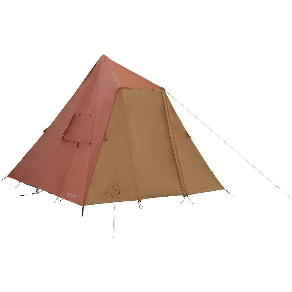 NORDISK Outdoor Camping Tent Thrym Helm 3 Tipi Type Pole Free Picante/Cashew (Thrymheim 3 PU) [Genuine Japanese Product]