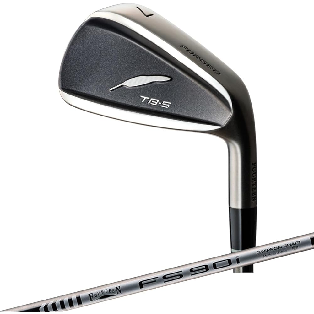 FOURTEEN TB-5 FG BLACK Edition Iron Single Item (#5) FS-90i (R) Steel Men's Right-handed Count: #5I Flex: R