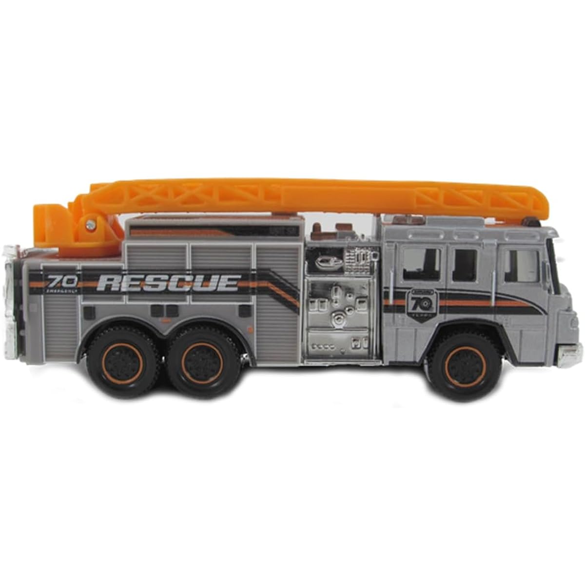 Matchbox Pierce Quantum Aerial Ladder Truck Work Rig 10/16 [Silver/Orange]