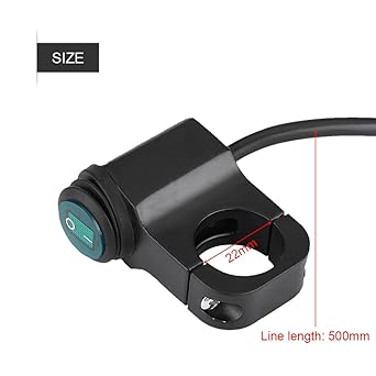 Handlebar Switch 12V Universal 22mm Handlebar Motorcycle Headlight Fog Spotlight On/Off Switch Waterproof Motorcycle Switch