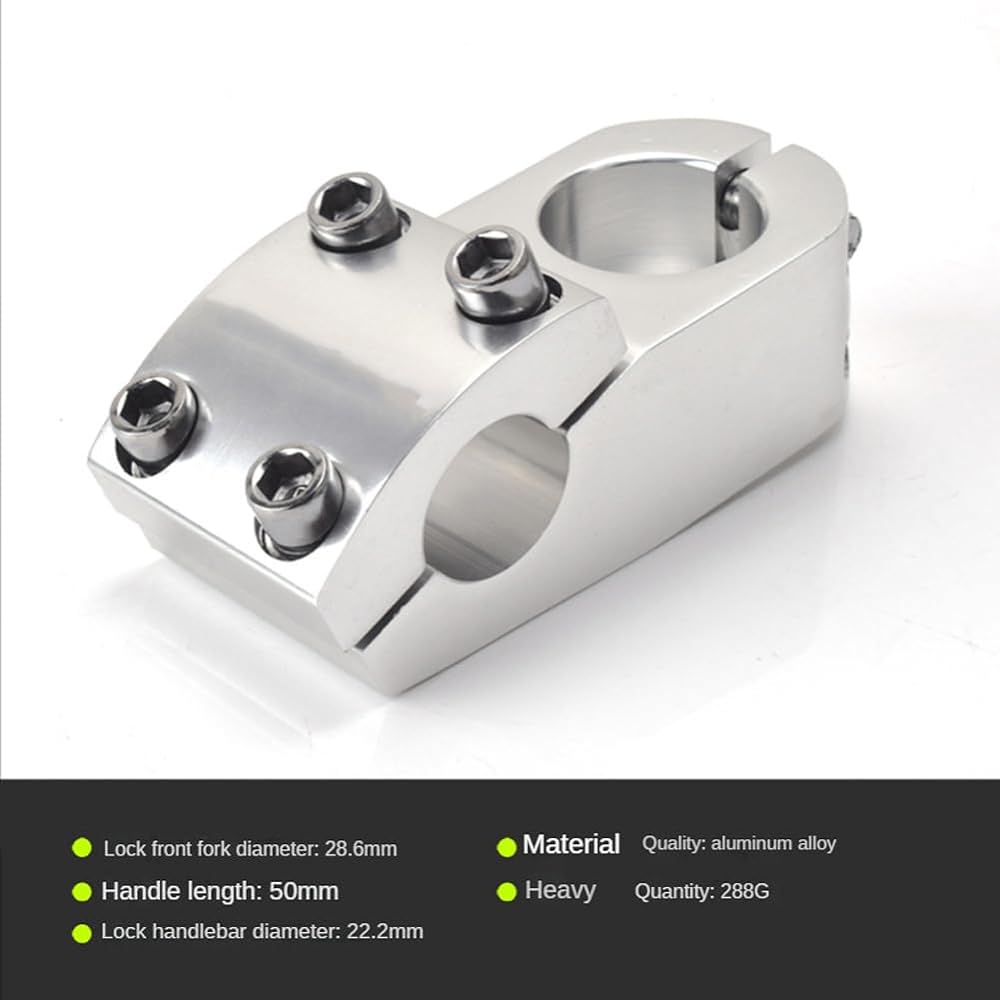 Mulanimo Bicycle Stem 28.6mm 22.2mm Handlebar Stem Bicycle Handle Up Aluminum Alloy Ahead Stem Handlebar Short Stem Compatible with Road Bikes and Cross Bikes