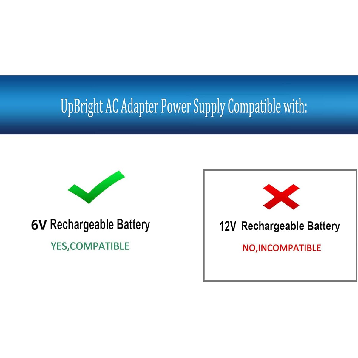 UpBright 6V AC/DC Adapter 8804-01 Dynacraft Unicorn Stable Buddies Willow Horse Car Hello Kitty Sport 8804-81 Ride-On 8803-15 8803 26 92 8801-93 8804-10 8802 08 8804-09 Battery Charger Charger
