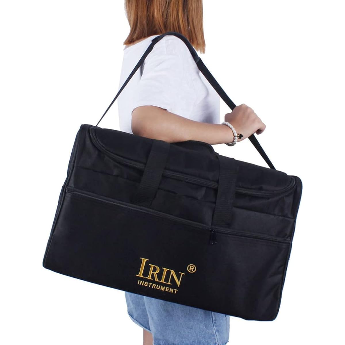 Vaguelly Cajon Drum Bag Cajon Box Drum Bag with Shoulder Strap with Carry Grip Oxford Cloth Cajon Storage Bag for Adults