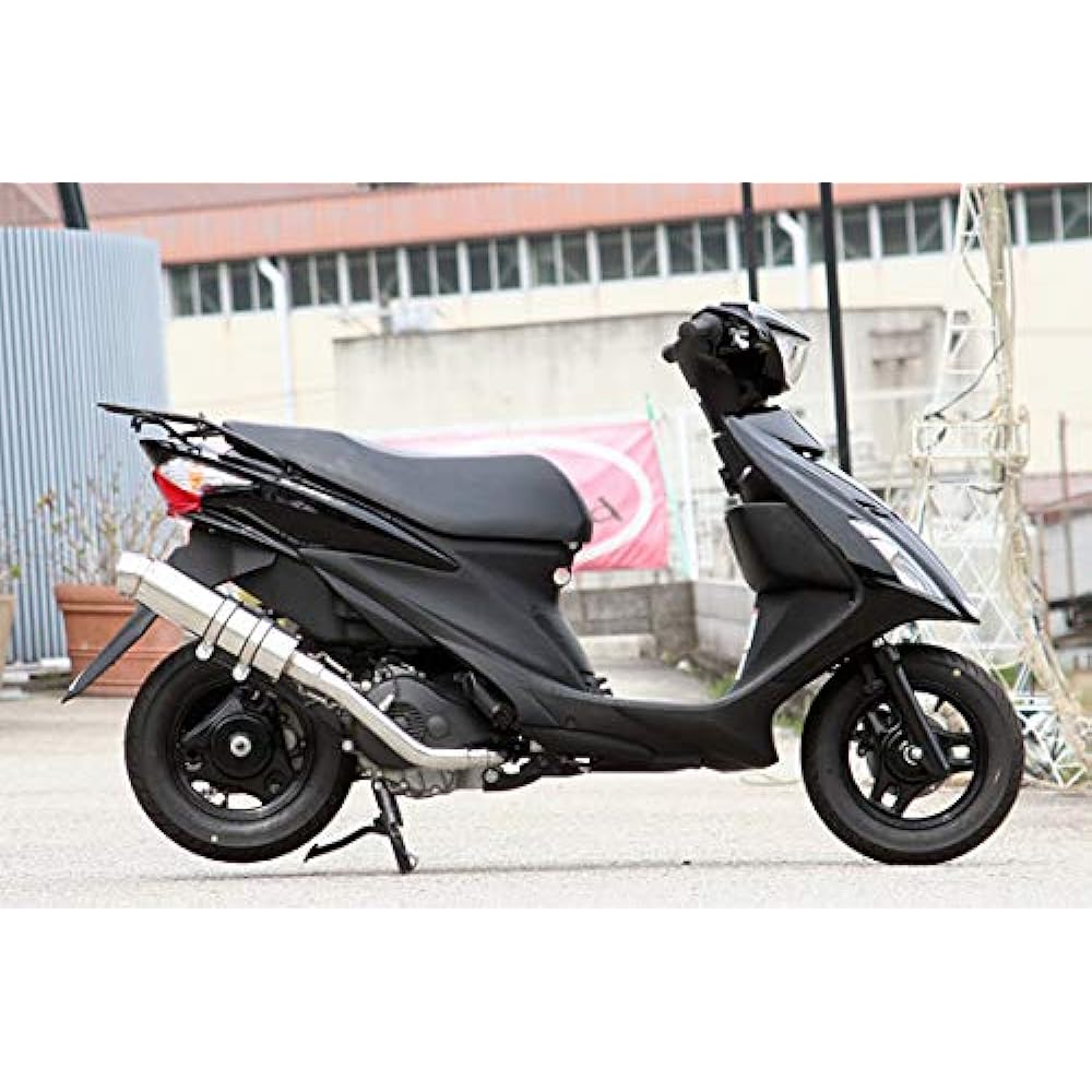 HMS Suzuki Address V125S (EBJ-CF4MA) Compatible with 2010-2013 models Bike muffler (O2 sensor compatible) R300 Up type SUS stainless steel muffler Silver color ADDRESS 201-017