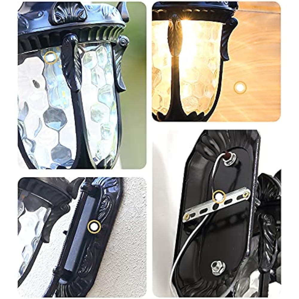 Sakura Wall Mounted Bracket Light Entrance Light Retro Outdoor Stylish Porch Light Lighting Fixture Wall Mounted Antique Style Gate Light Rainproof Outdoor Light Gatepost Light Garden Light Entrance Lighting LED Outdoor Garden Retro Lamp Wall Mounted Lig