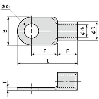 JAPPY Bare crimp terminal Round terminal (R type) R 22-6 JP (100 pieces)