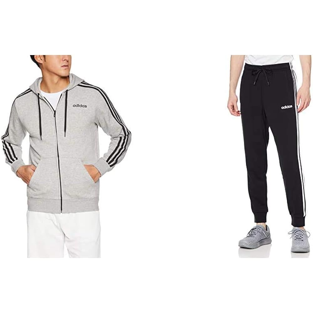 [Adidas] FSG91 Men's Sweat Hoodie Core 3 Stripes Full Zip Hoodie (Fleece Fleece)