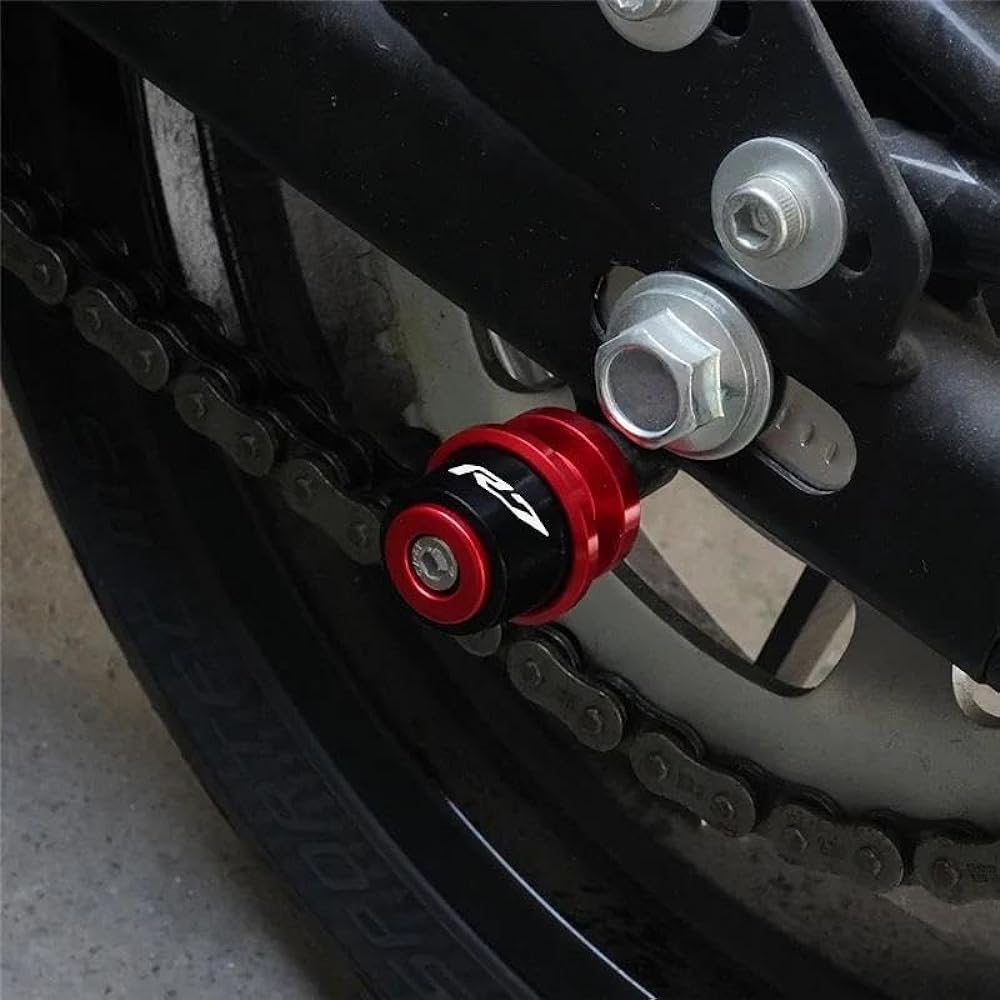 Motorcycle Bobbin Slider Stand 6mm Motorcycle CNC Swing Arm Spool Stand Screw Slider For Yzf R7 YZF-R7 2020-2021 (Color: Red, Size: B)