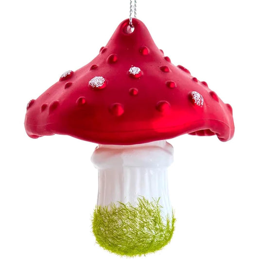 The Bridge Collection 3.6" Lawn Mushroom Ornament, Holiday Home Christmas Tree Ornament, Mushroom Christmas Ornament, Vintage Ornaments, Vintage Ornaments for Christmas Tree, Fairy Garden Ornaments