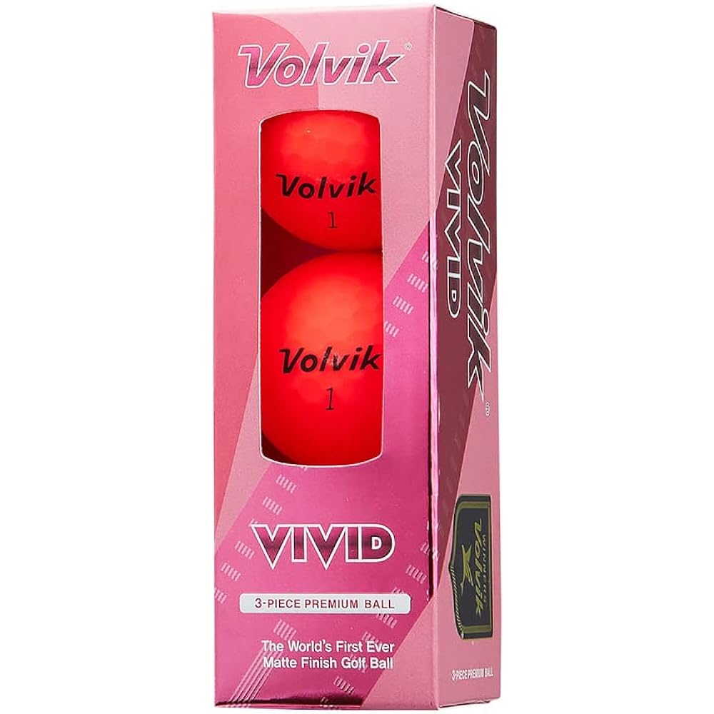 Volvik Golf Balls VIVID Ladies' Day Red 1 Dozen 12 Balls