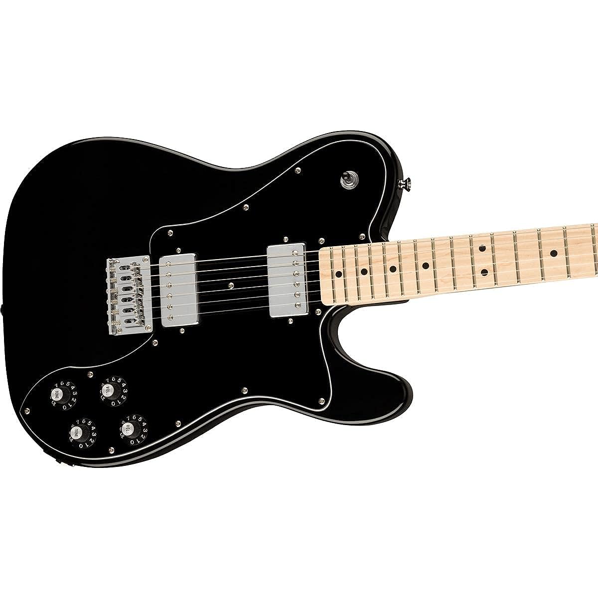 Fender Squier by Fender Electric Guitar Affinity Series™ Telecaster® Deluxe, Maple Fingerboard, Black Pickguard, Black with Soft Case