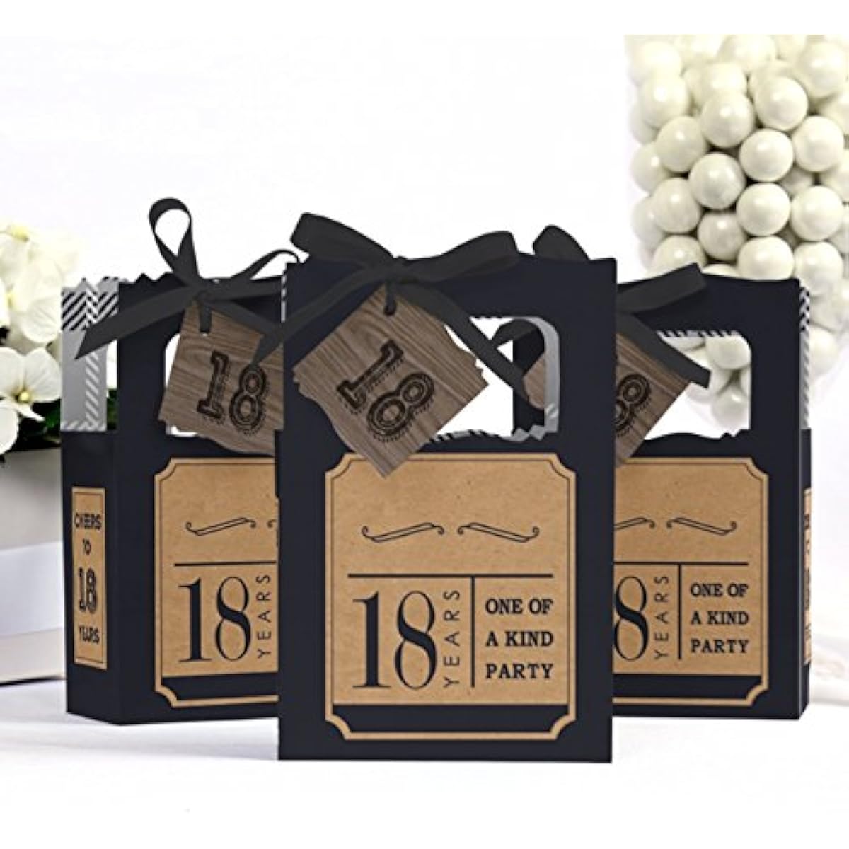 18th Milestone Birthday - Time to Adulthood - Birthday Party Favor Boxes - Set of 12