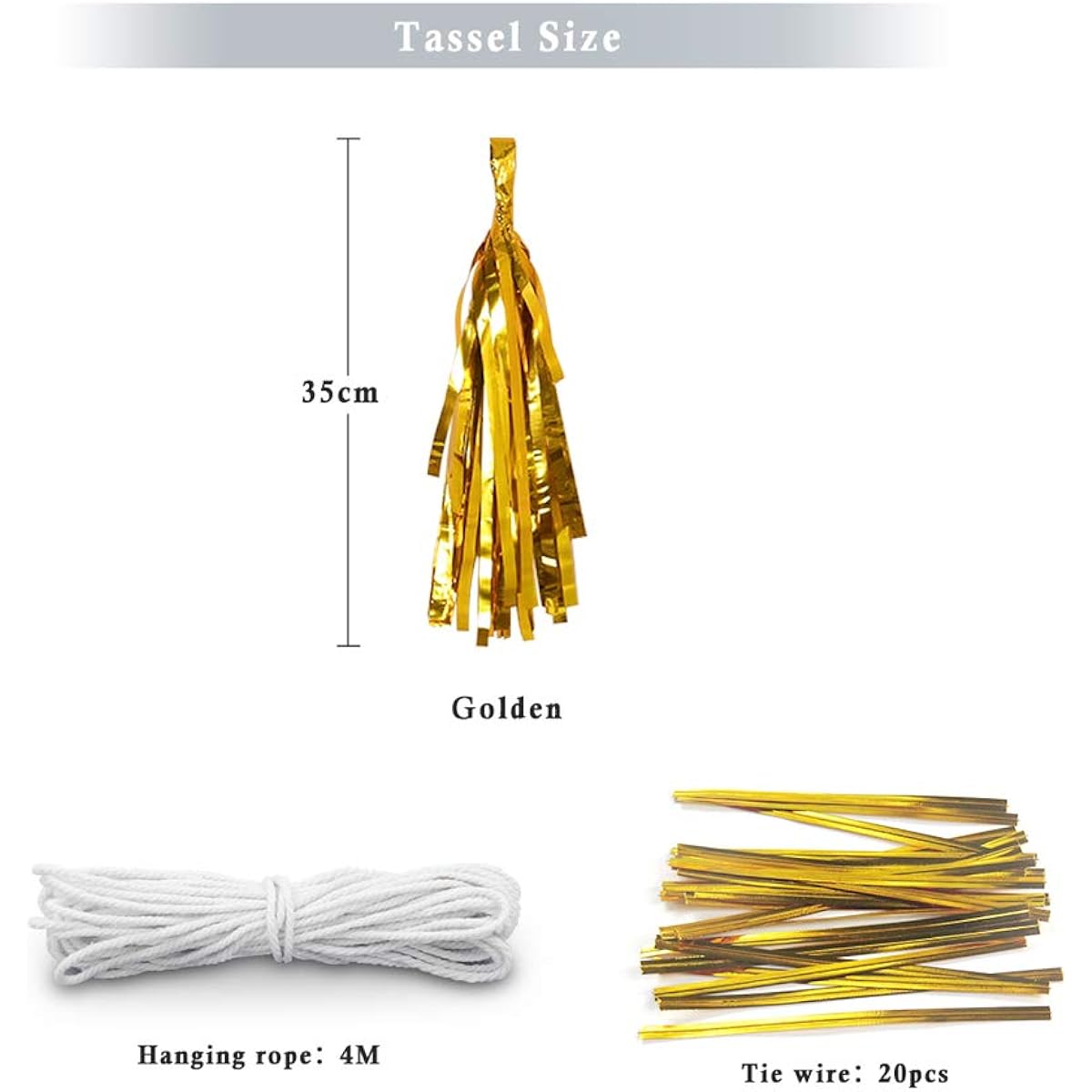 35cm Gold Tissue Paper Tassel DIY Hanging Paper Decoration Party Garland Decoration for Wedding Festival Baby Shower Decoration Gold 35cm