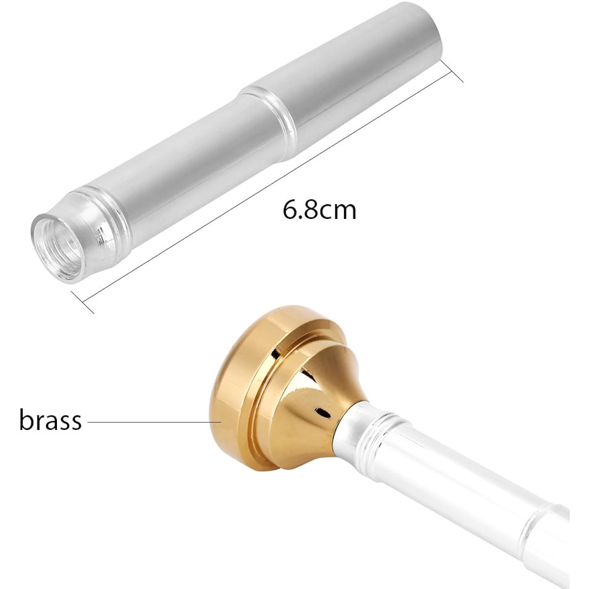Brass Trumpet Mouthpiece Mouth Set with 1 1/2 C 3 C 5 C 7 C Gold Plated Mouthpiece Kit