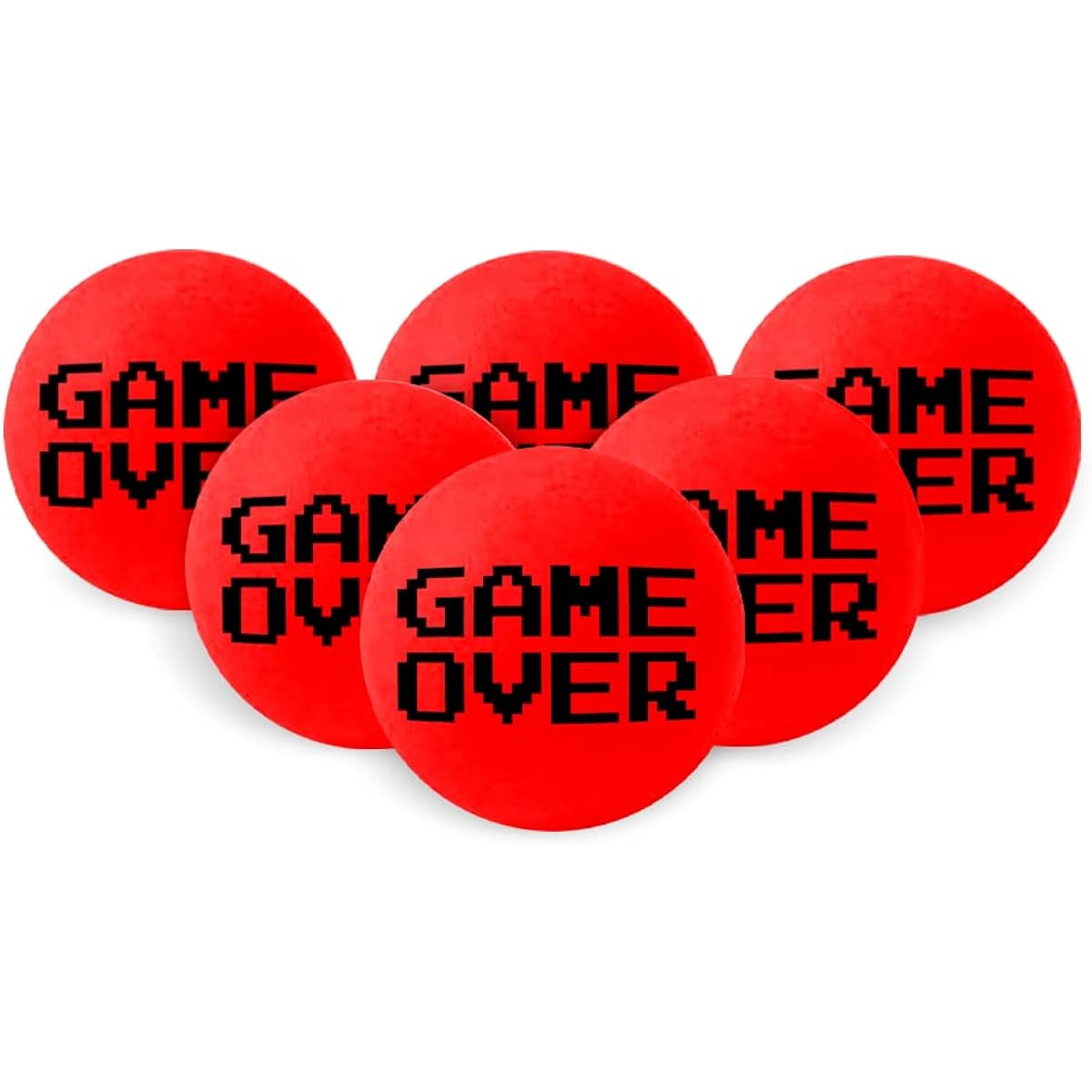Ping Pong Red Game Overball – 6 Pack – Funny Bachelorette Party Decorations Ideas and Supplies