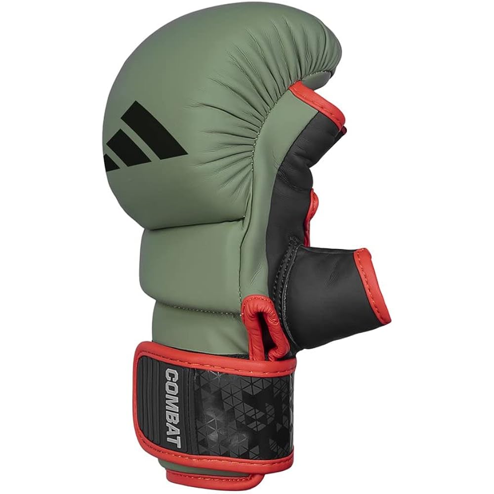 adidas Open Finger Gloves FLX3.0 Combat 50 TILT Sparring Grappling Gloves ADIC50GG //Adidas MMA Mixed Martial Arts (Large, Orbit Green)