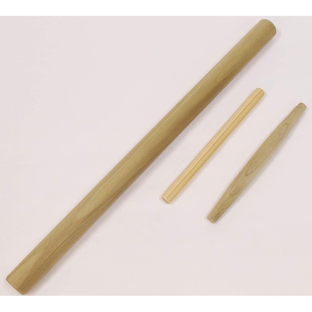 Kiso Crafts Cooking Board Rolling Pin Set, Made in Japan, Wooden, Paulownia [Includes rolling pin for gyoza and shumai] 50 x 40 cm, also for making udon and soba dough