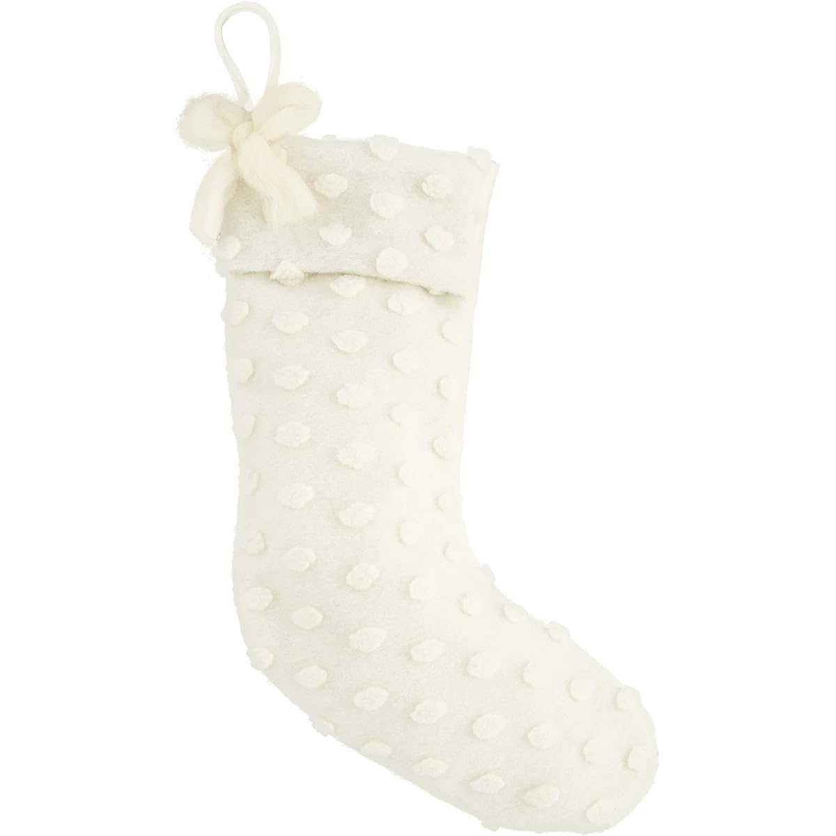 Mud Pie White Dot Christmas Stockings 19" x 11.5" 19" x 11 1/2"