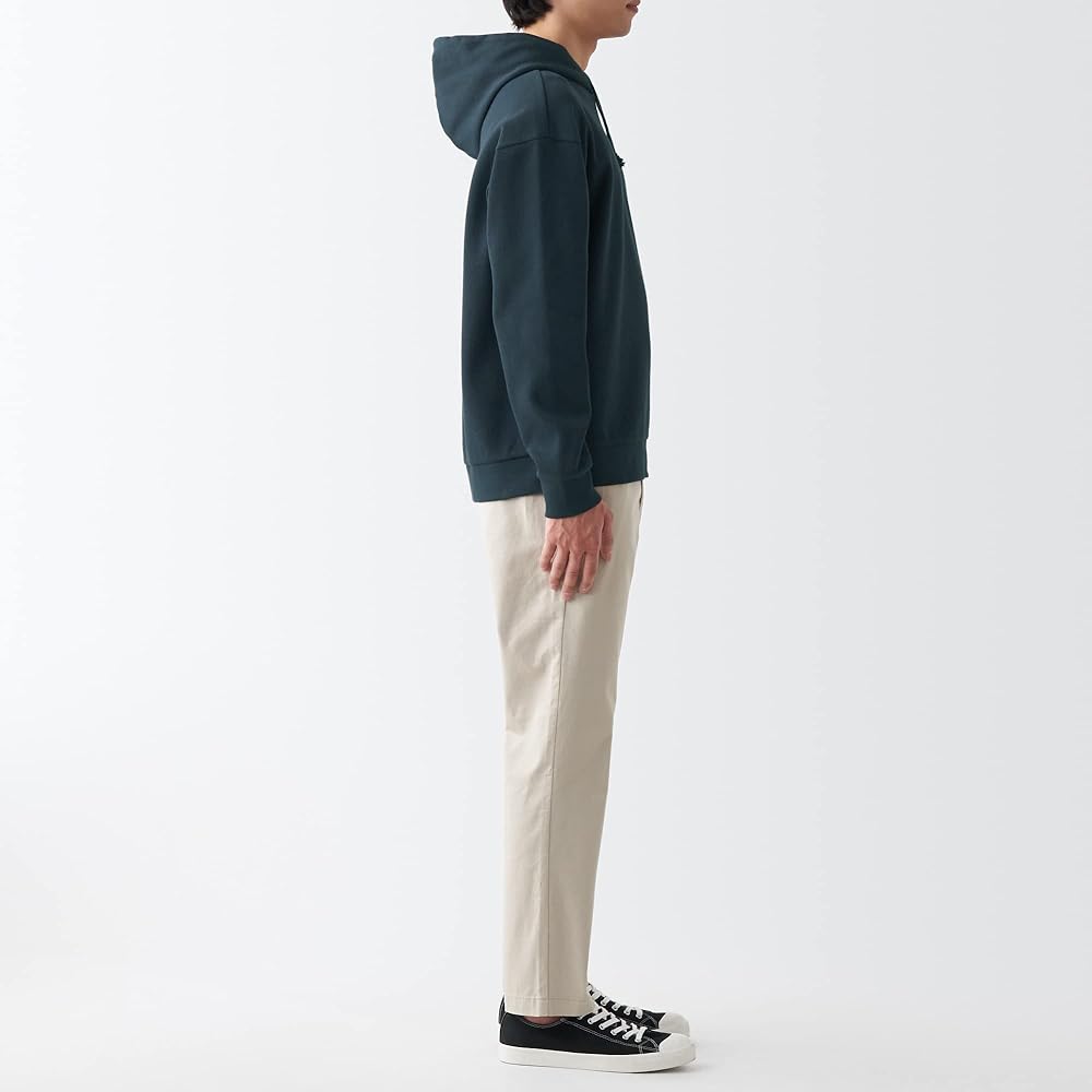 MUJI Sweatshirt Double Knit Pull Parka Men's