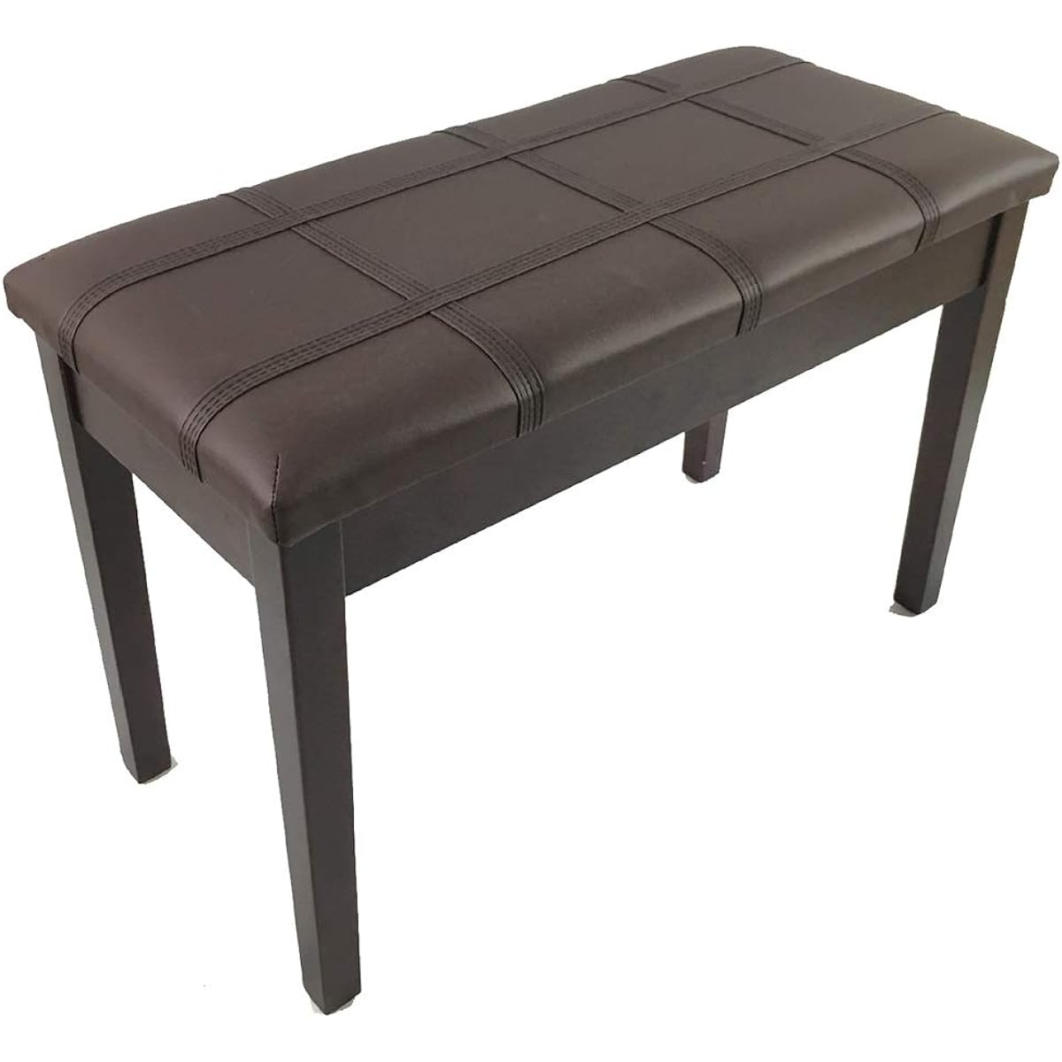 Comfortable and textured Bookshelf piano stool Flat noodle piano stool Double solid wood straight leg piano stool Elegant piano stool (Color: Brown, Size: 75x35x49cm)