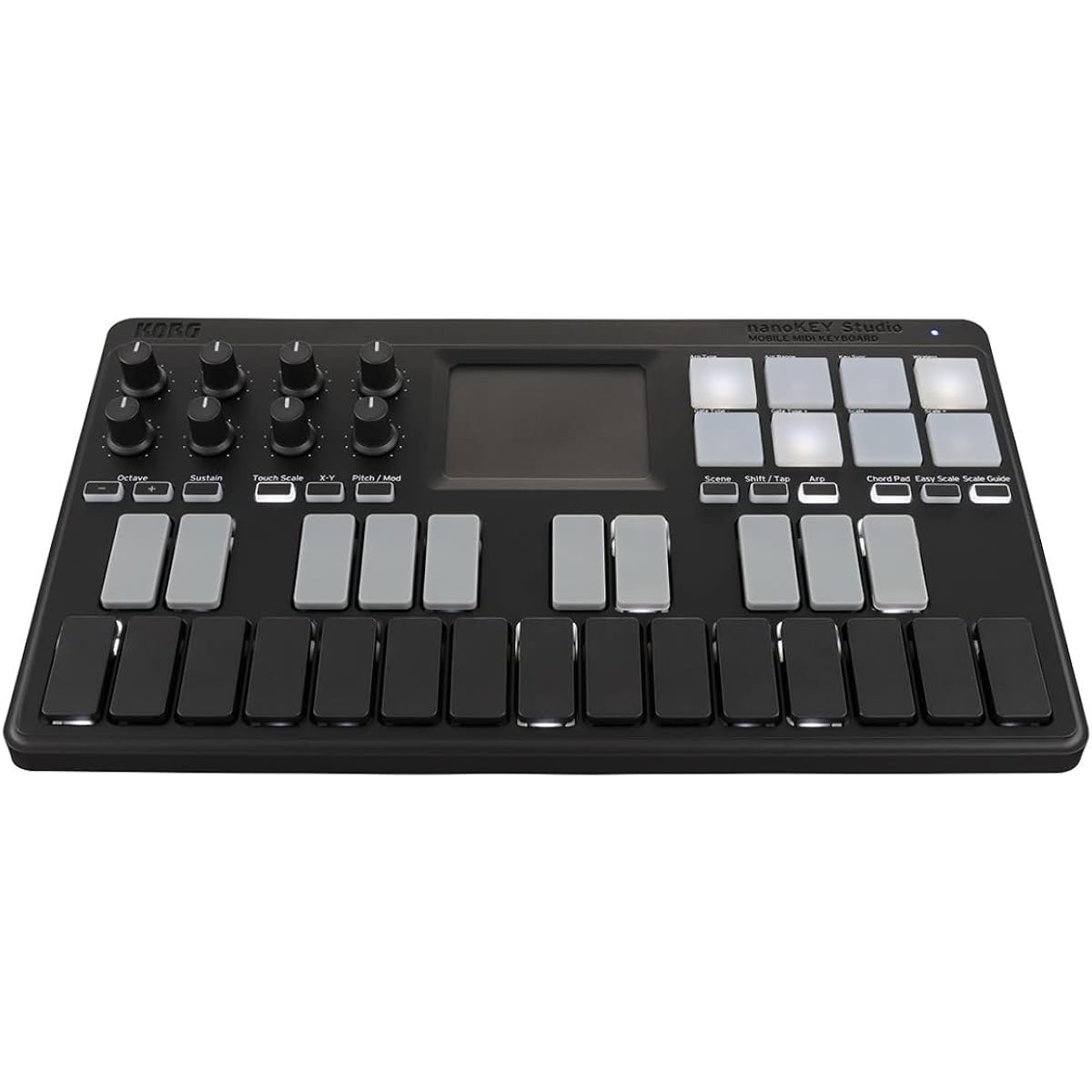 KORG Classic USB/Wireless All-in-One Mobile MIDI Keyboard nanoKEY Studio Music Production DTM A4 size Compact design makes it ideal for carrying Easy-to-start software license included 25 keys