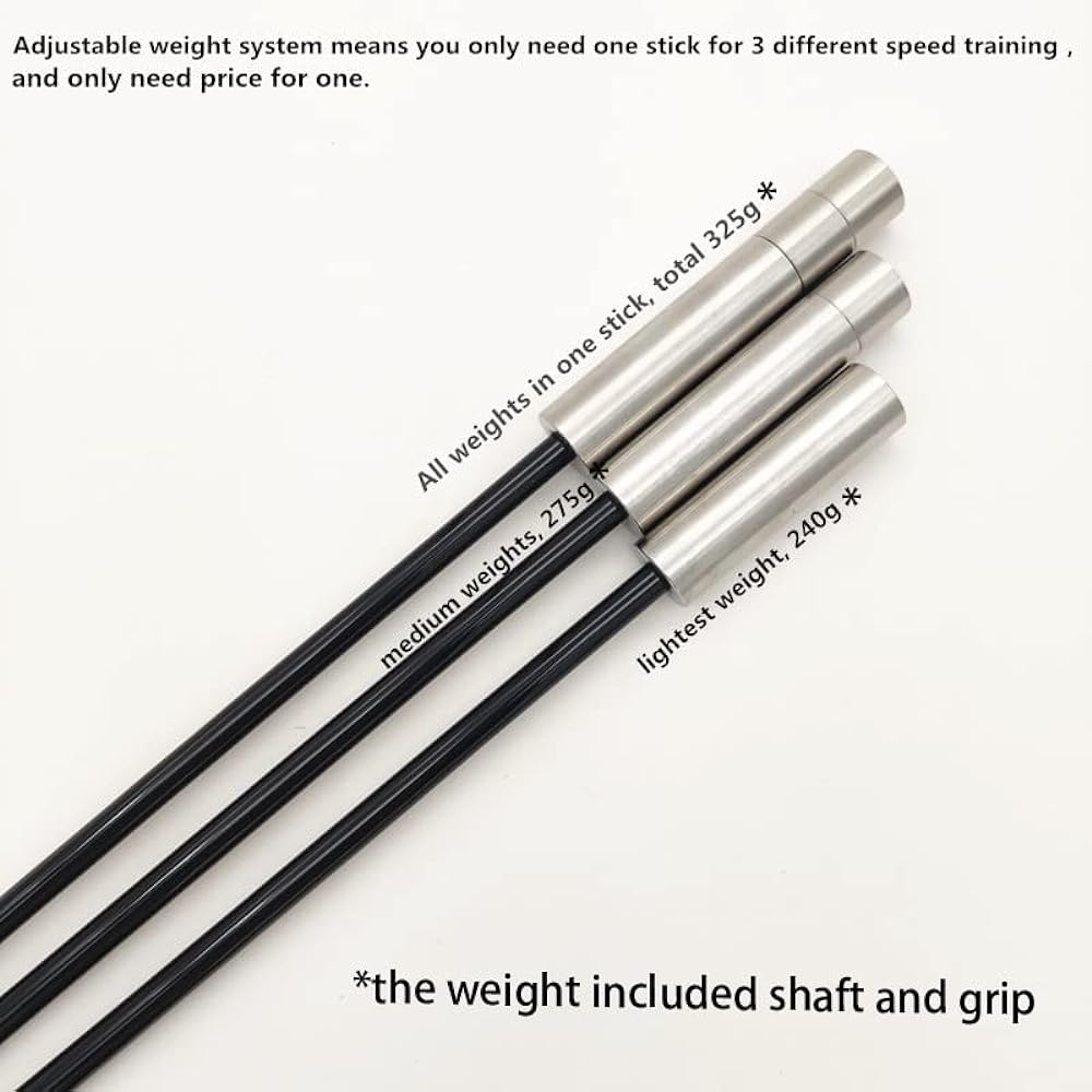 HH-GOLF Golf Swing Speed Trainer Golf Training Aid and Corrective Strengthening Golf Warm Up Stick Tempo Flexibility Training Club 3 Different Weights