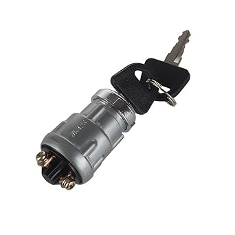 HMY Ignition Starter Switch with 3 Positions 3 Terminals 2 Keys for Car Motorcycle Tractor Forklift Truck Scooter Trailer Agriculture Modified Vehicle 50cc 90cc 110cc 125cc 150cc 250cc Pit Quad