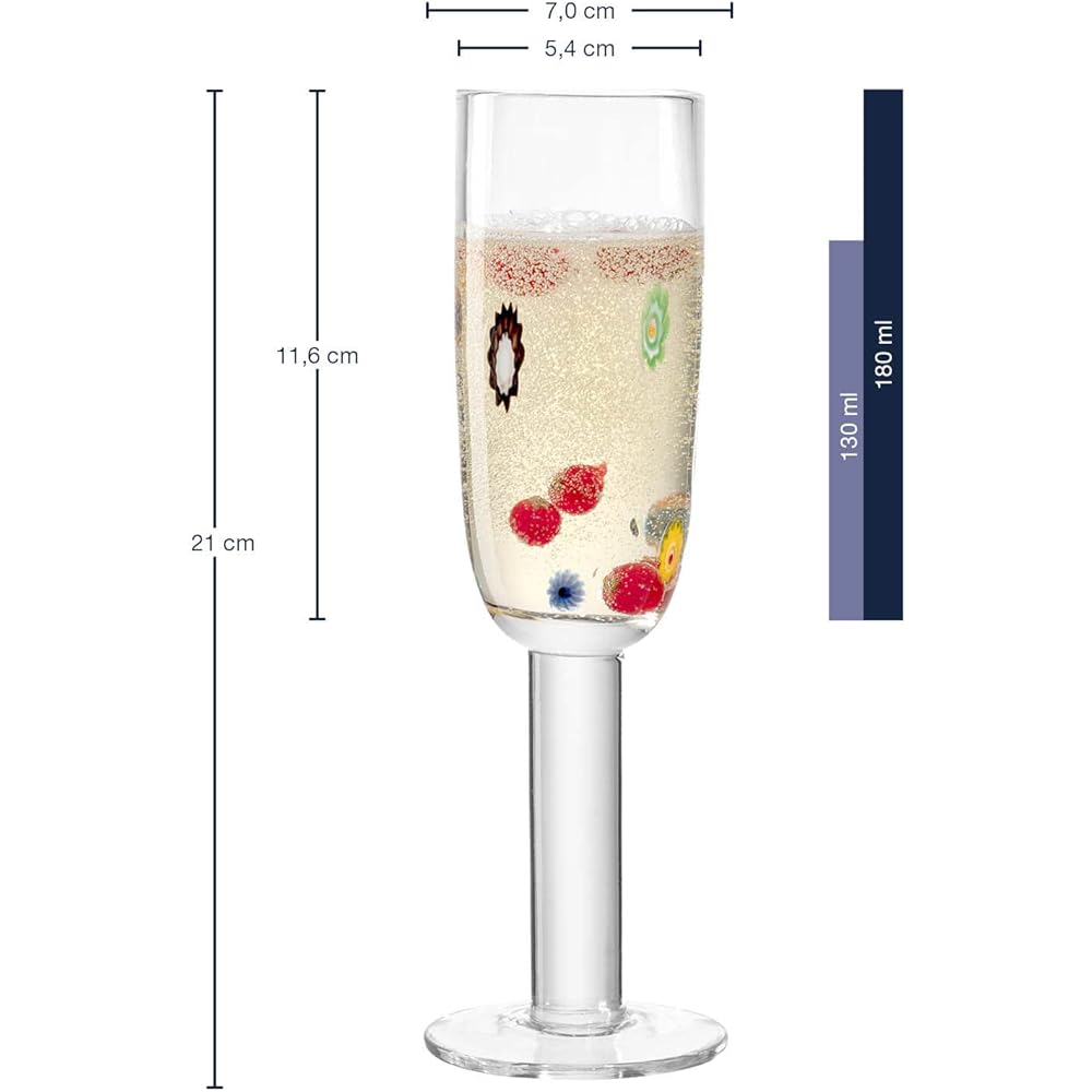 LEONARDO Champagne Glass Set of 4 180ml FIORI 038886-CN