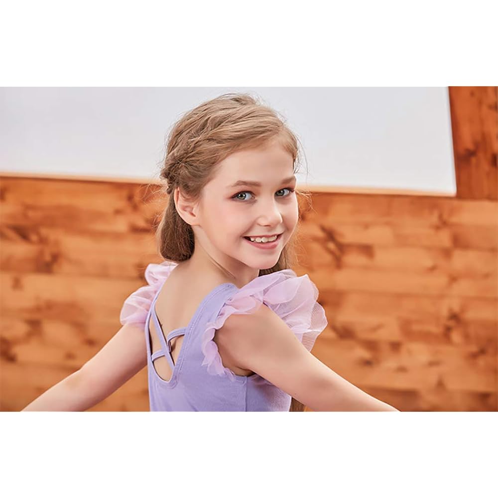 Manana ma29 Silkily Manana Leotard Simple Ballet Kids Junior Lace Snap Included