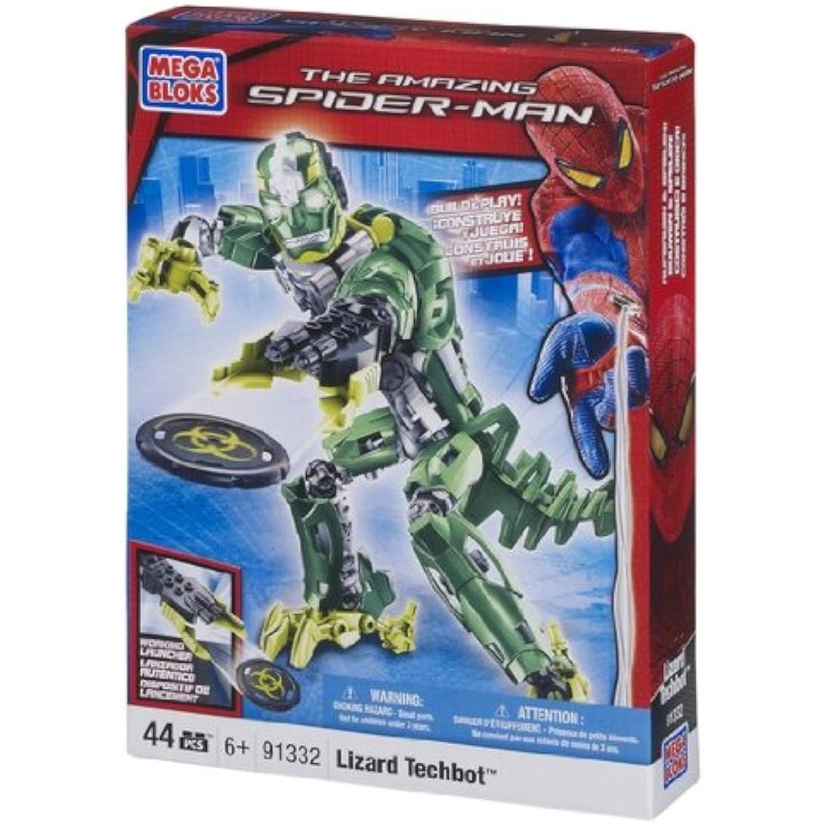 Mega Bloks 91332 The Amazing Spiderman Lizard Techbot