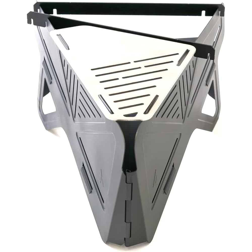 [AUTEC CAMP] COOK PIT Limited Black [Limited Item] Cockpit AO-112104 Grill Trivet Set Bonfire Stand Barbecue Stove (Compact Grill with Storage Case Lightweight Folding Autech Camp) Audio Technica