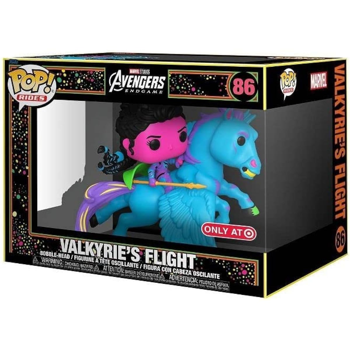 Funko POP! Avengers 4 Endgame Valkyrie Blacklight US Exclusive Ride Vinyl Figure